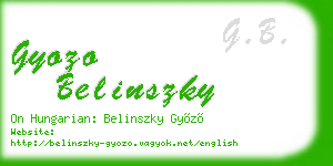 gyozo belinszky business card